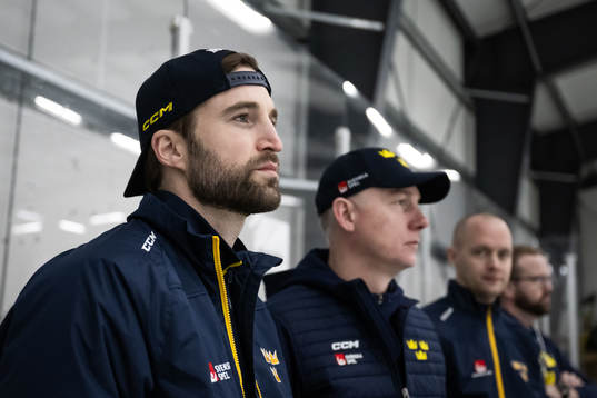 Physiotherapists Oscar Björsfält of the Swedish under-20