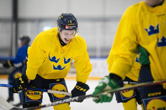 Anton Johansson of the Swedish under-20 national ice hockey