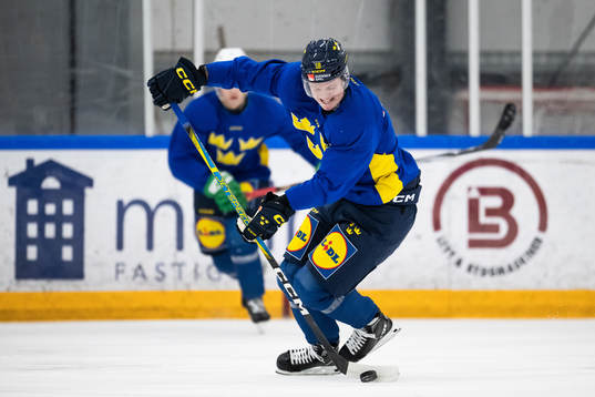 Filip Bystedt of the Swedish under-20 national ice hockey