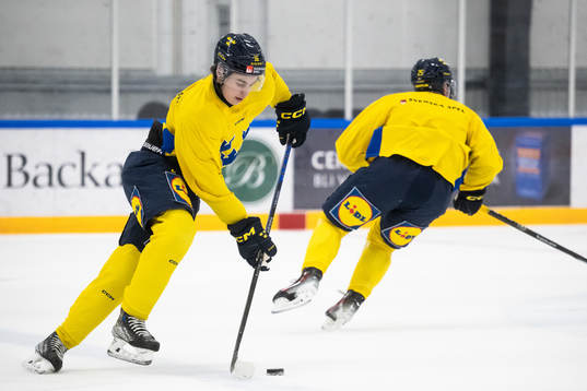 Felix Unger Sörum of the Swedish under-20 national ice