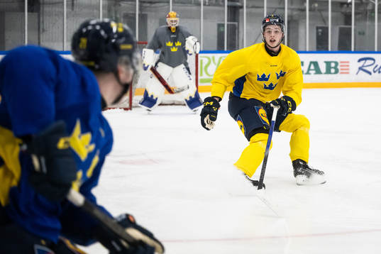 Anton Johansson of the Swedish under-20 national ice hockey