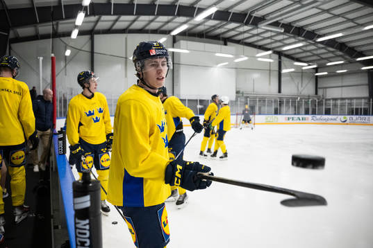 Jonathan Lekkerimäki of the Swedish under-20 national ice
