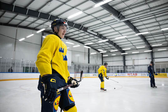 Anton Wahlberg of the Swedish under-20 national ice hockey