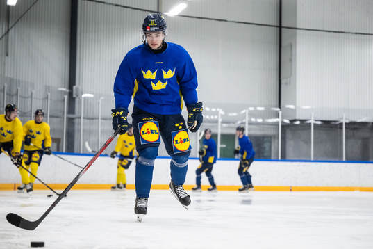 Isac Born of the Swedish under-20 national ice hockey team
