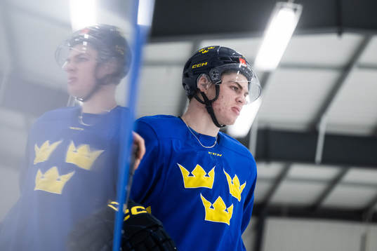 Oskar Pettersson of the Swedish under-20 national ice