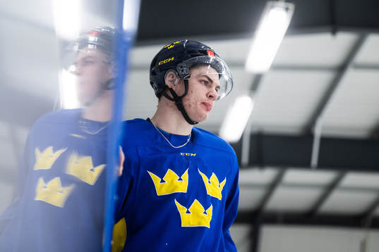 Oskar Pettersson of the Swedish under-20 national ice