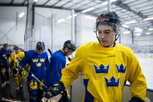 David Edstrom of the Swedish under-20 national ice hockey