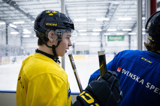 Felix Unger Sörum of the Swedish under-20 national ice