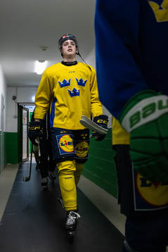 Anton Johansson of the Swedish under-20 national ice hockey