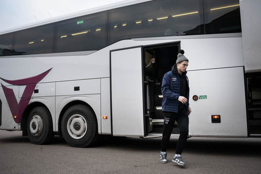 Isac Born of the Swedish under-20 national ice hockey team