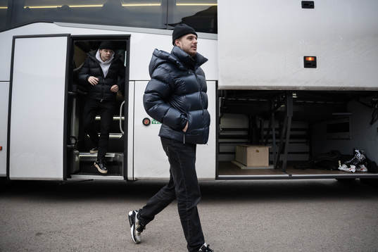 Mattias Hävelid and goaltender Hugo Hävelid of the
