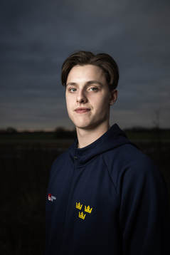 Anton Johansson of the Swedish under-20 national ice hockey
