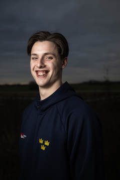 Anton Johansson of the Swedish under-20 national ice hockey