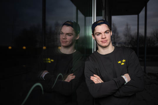 Oskar Pettersson of the Swedish under-20 national ice