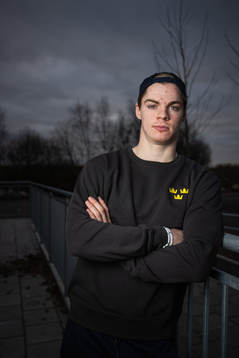 Oskar Pettersson of the Swedish under-20 national ice