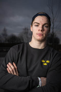 Oskar Pettersson of the Swedish under-20 national ice