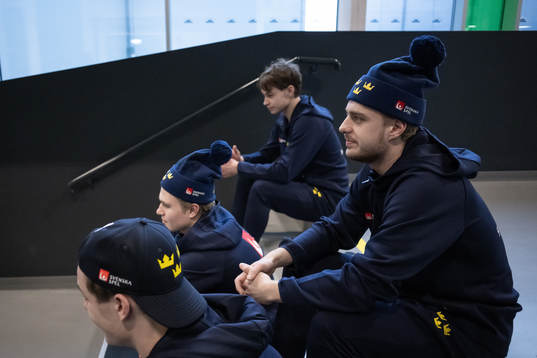 Goaltender Hugo Hävelid of the Swedish under-20 national