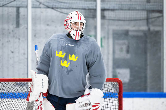 Goaltender Kevin Reidler of the Swedish under-20 national