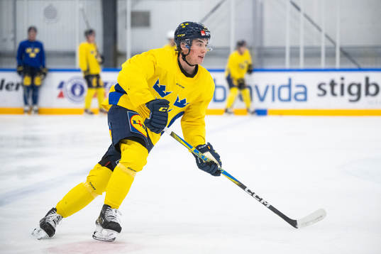 Noah Östlund of the Swedish under-20 national ice hockey