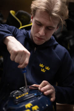 Jonathan Lekkerimäki of the Swedish under-20 national ice