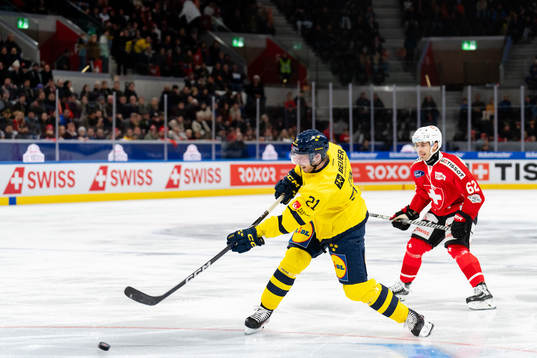 Christoffer Ehn of Sweden in the ice hockey game between