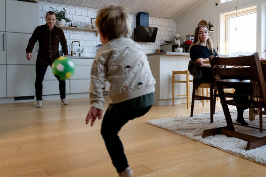 Elin Rubensson med familj