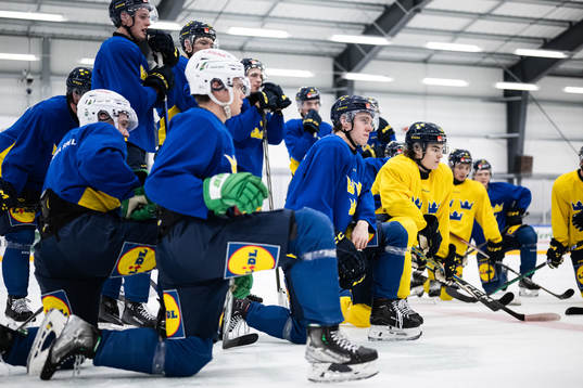 Jonathan Lekkerimäki of the Swedish under-20 national ice