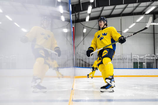 Liam Öhgren of the Swedish under-20 national ice hockey