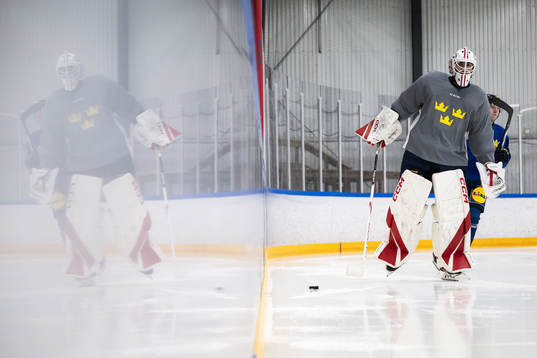 Goaltender Kevin Reidler of the Swedish under-20 national