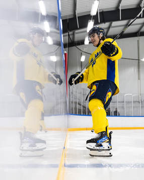 Liam Öhgren of the Swedish under-20 national ice hockey