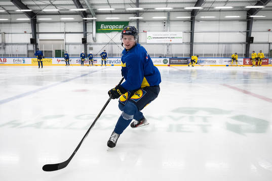 Otto Stenberg of the Swedish under-20 national ice hockey