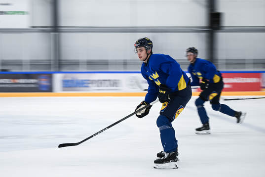 Elias Salomonsson of the Swedish under-20 national ice