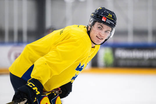 Tom Willander of the Swedish under-20 national ice hockey