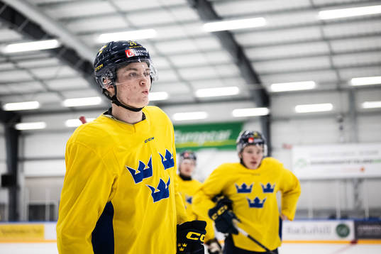 Tom Willander of the Swedish under-20 national ice hockey