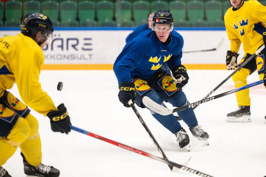 Otto Stenberg of the Swedish under-20 national ice hockey