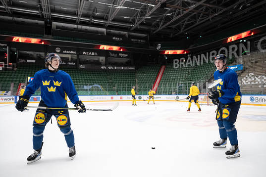 Liam Öhgren and Rasmus Rudslätt of the Swedish under-20