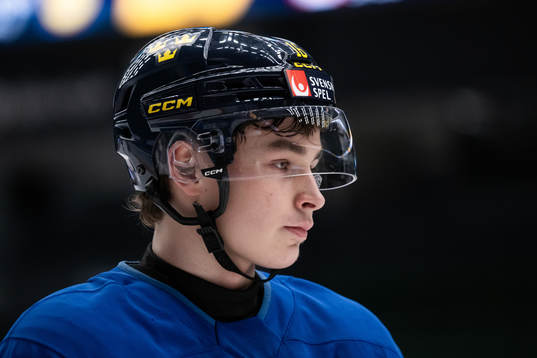Felix Unger Sörum of the Swedish under-20 national ice