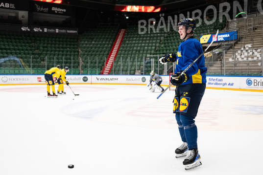 Filip Bystedt of the Swedish under-20 national ice hockey