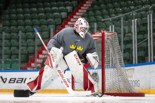 Goaltender Kevin Reidler of the Swedish under-20 national