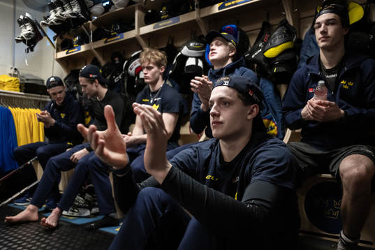 Anton Johansson of the Swedish under-20 national ice hockey