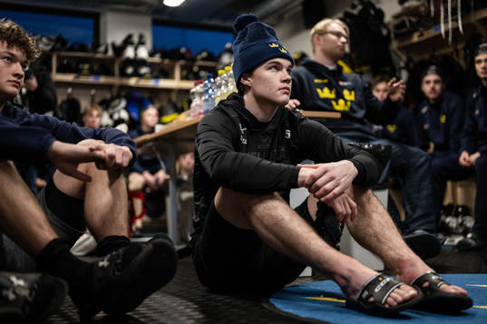Axel Sandin-Pellikka of the Swedish under-20 national ice