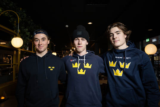 Noah Östlund, Jonathan Lekkerimäki and Liam Öhgren of
