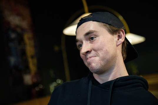 Noah Östlund of the Swedish under-20 national ice hockey