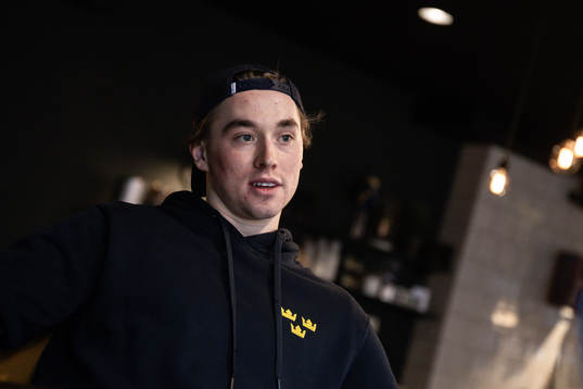 Noah Östlund of the Swedish under-20 national ice hockey