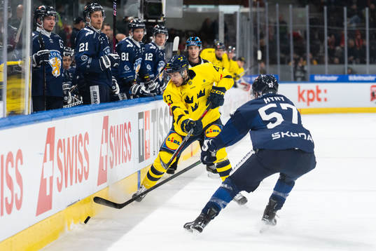 Filip Berglund of Sweden and Arttu Hyry of Finland in the