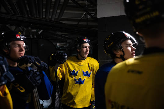 David Edstrom of the Swedish under-20 national ice hockey