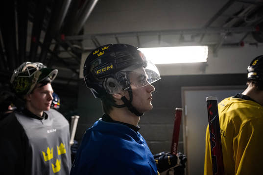 Tom Willander of the Swedish under-20 national ice hockey