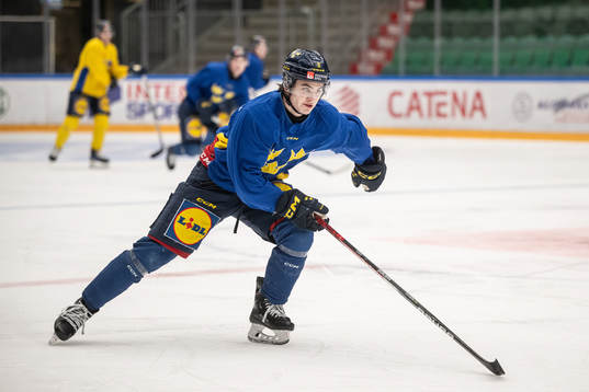 Jakob Norén of the Swedish under-20 national ice hockey