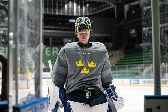 Goaltender Kevin Reidler of the Swedish under-20 national