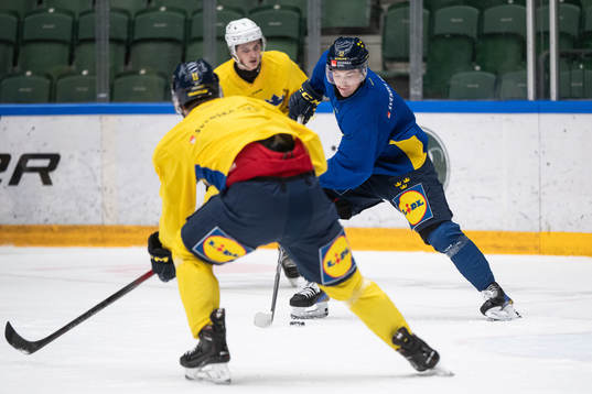 Noah Östlund of the Swedish under-20 national ice hockey